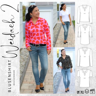 Ebook Blusenshirt WEIDACH 2 Gr. 34-54 - Nähen