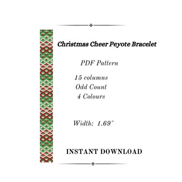 Christmas Cheer Peyote Stitch Bracelet - Crafts