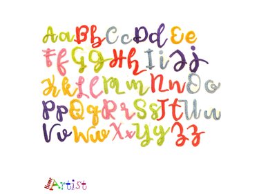 Alphabet  crochet applique