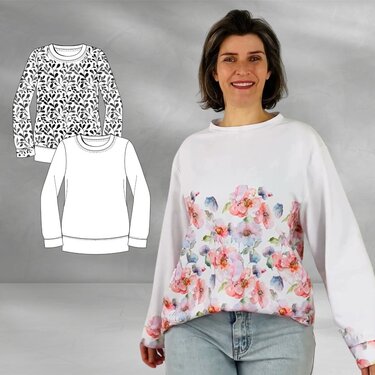 Sweater Pia | Oversize Shirt nähen | Schnittmuster Nähanfänger mit Nähvideo