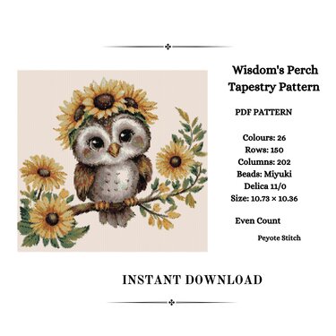 Wisdom Perch Tapestry Pattern - Crafts