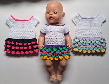 Puppen Kleid Drachenschuppen