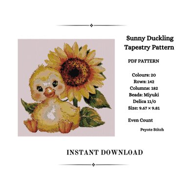 Sunny Duckling Tapestry Pattern - Crafts