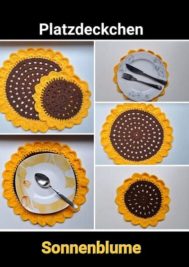 Sunflower Placemat - Crochet