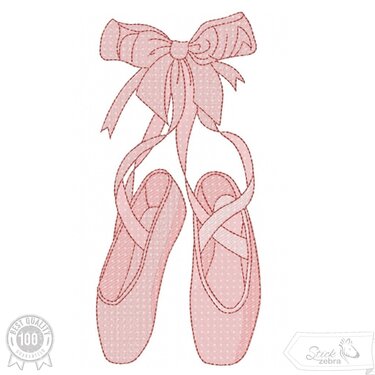 Ballettschuhe Stickdatei – Zartes Motiv für kleine Tänzerinnen & kreative P - Sticken