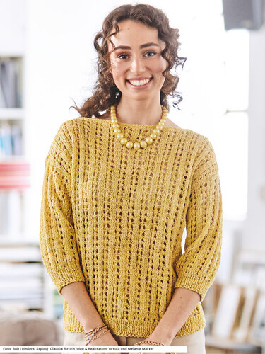 Pullover mit Ajourrippenmuster - Stricken