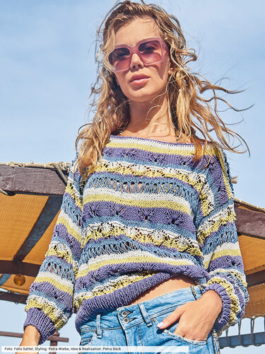 Gestreifter Mustermixpulli