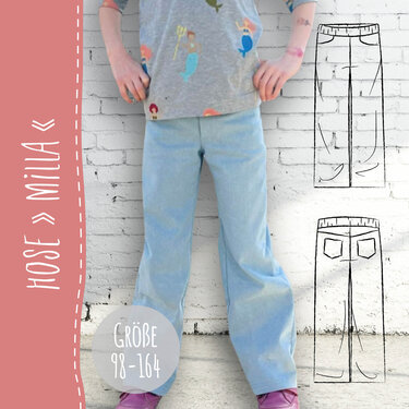HOSE "MILLA" | Schnittmuster und Anleitung | 3 Weiten | Gr. 98-164