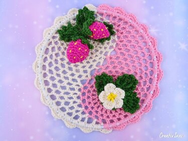 Häkelanleitungs-Bundle Yin Yang Mandala und Erdbeeren-Set