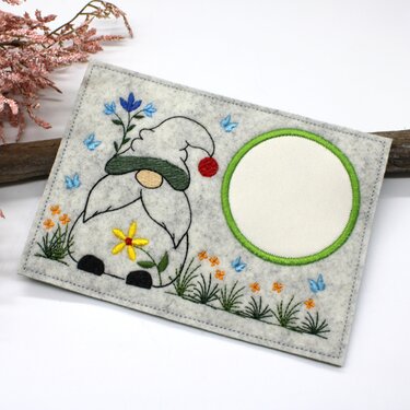 Stickdatei Mugrug Untersetzer Wichtel Frühling Ostern - Sticken