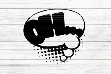 Sprechblase Oh Plotterdatei SVG DXF FCM - Plotting