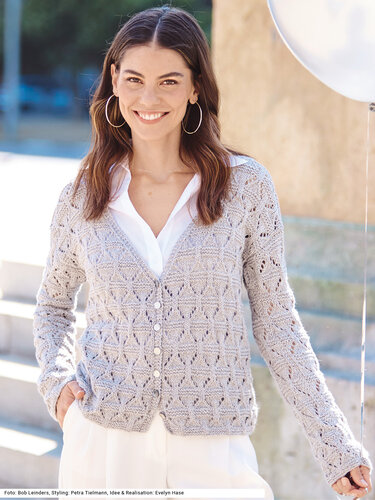 Jacke im Rautenmuster - Stricken