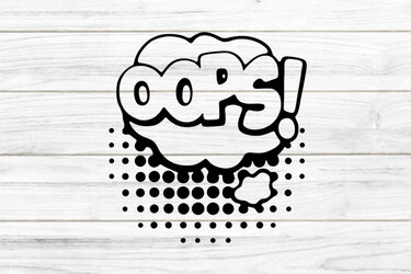 Sprechblase Oops Plotterdatei SVG DXF FCM - Plotting