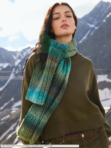 Schal im Halbpatent - Stricken