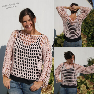 Loop / Shirt FEENROSE (für alle Größen leicht anzupassen) - Häkeln