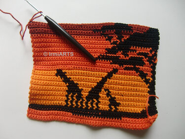 Crochet pattern for potholders with African animals (suitable for normal cr