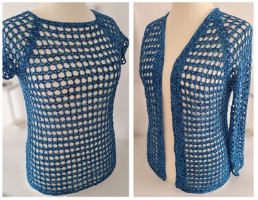 "Cool Summer" 4 in 1 Häkelanleitung in RVO / Weste; Jacke; Pullover; Shirt