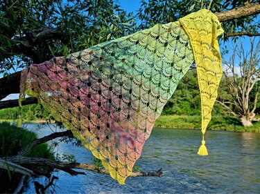 Scarf "Akari" from the Japan Collection - Crochet