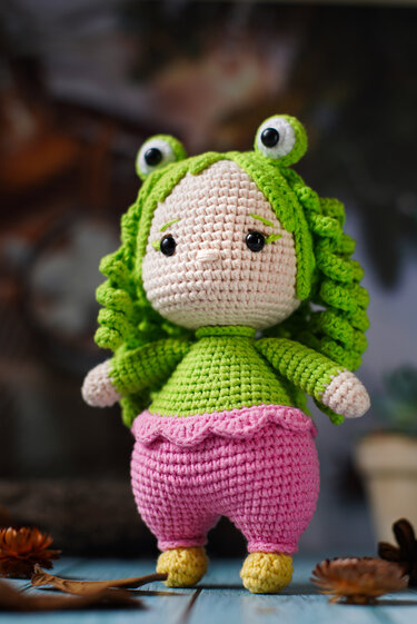 FROG DOLL ver 2 pattern amigurumi, frog doll ver 2 crochet pattern