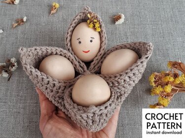 Crochet Pattern Crochet basket pattern Easter Crochet Patterns Egg Basket