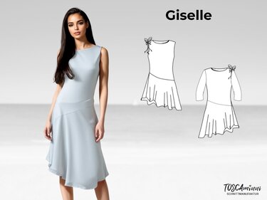 Jerseykleid Gisell Gr. 34-54 Schnittmuster und Nähanleitung