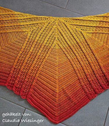 Anleitung: 5-Eck-Tuch “Sonnenstrahlen” - Bild 5