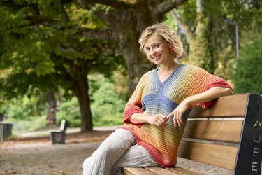 Tunika mit Ajourstreifen - Stricken