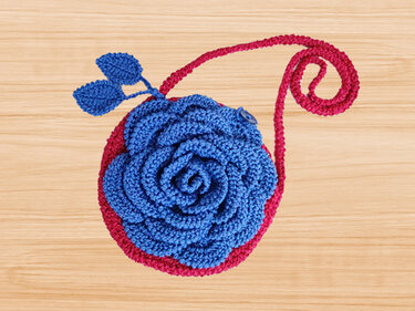Crochet 3D flower Bag Pattern