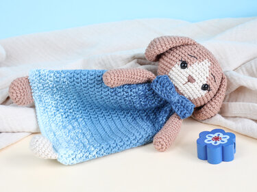 Häkelanleitung Knistertuch / Schmusetuch "Hund Enno"