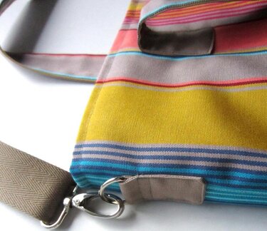 Schnitt + Anleitung Tote Bag Tragetasche mit Schulterriemen - Nähen