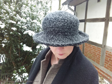 Hut häkeln - Luises Winterhut Gr.M/L - 56-58 cm Umfang, Damenhut