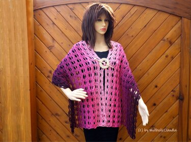 Häkelanleitung Stola/ Tuch "Beerenfächer"