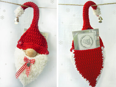 SNORRLING, das Original, gehäkelter Wichtelanhänger, Biegezipfel, Geschenk - Häkeln