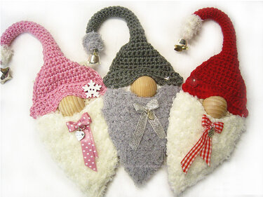 SNORRLING, das Original, gehäkelter Wichtelanhänger, Biegezipfel, Geschenk - Häkeln