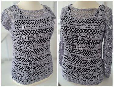 Pullover / Shirt "Schmuckstück" Häkelanleitung RVO jede Größe