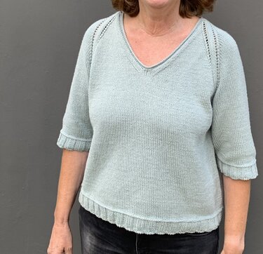 Strickanleitung Raglanpullover Leila Größe 36 – 46 Damen