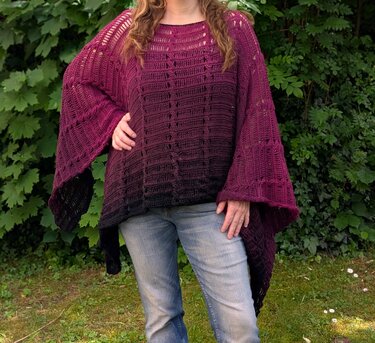 Häkelanleitung Poncho "Batwing"