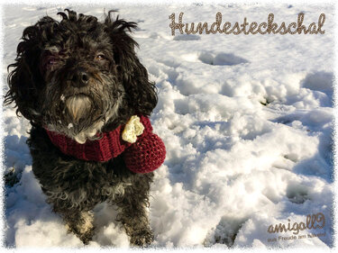 Crochet Pattern: Dog Scarf -Easy Pompom Fix