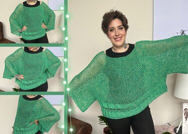 Häkelanleitung 1-BOBBEL-PULLI "SONNENGLANZ"