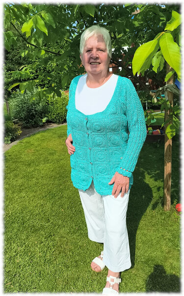 Jacke "Nostalgia" - nostalgische Jacke, Häkelanleitung S-XXXL