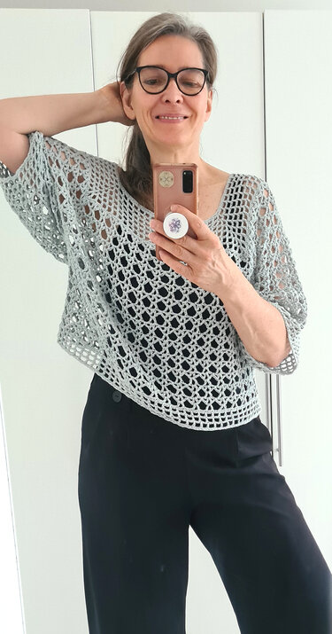 Tunika, Sommerpulli, Netzshirt, Shirt "Sophia" (RVO) - Häkelanleitung - Bild 8