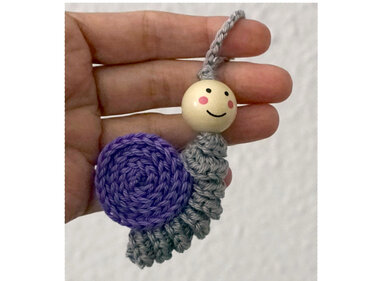 Crochet Pattern For The Snail Keychain!