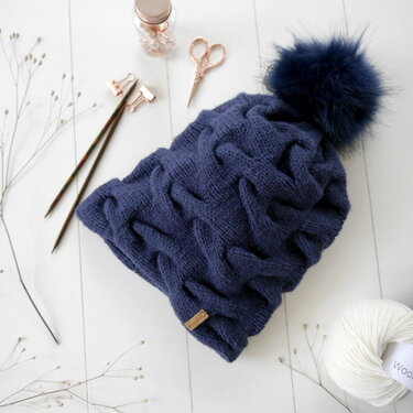 Strickanleitung - Mütze stricken - Zopf-Beanie - No.109/E