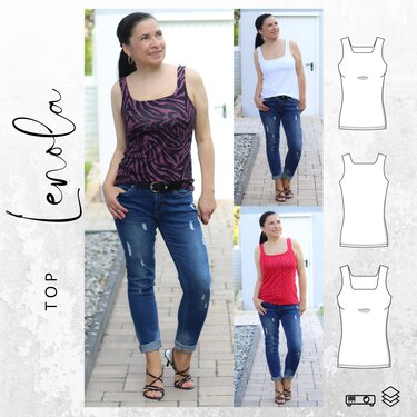 Ebook Schnittmuster Top LENOLA Gr. 34-54