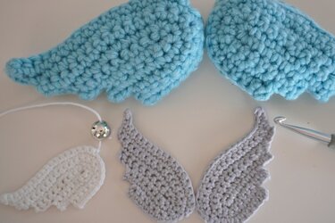 Crochet angel wings