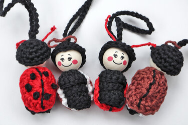 Häkelanleitung Glücksbringer Marienkäfer Maikäfer