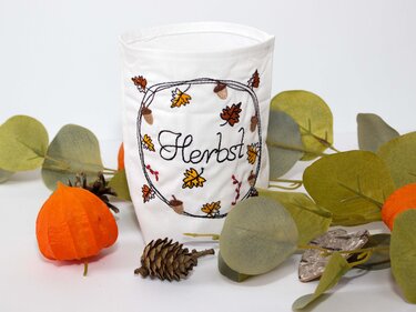 Stickdatei Herbst Rahmen mehrere Größen - Sticken