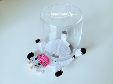 Crochet Pattern Cow - Giraffe Coaster