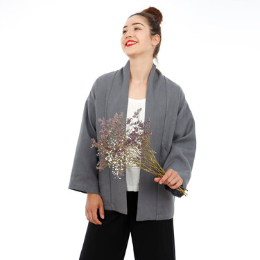 FRAU SINA  • Kimonojacke mit schrägen Taschen XS-XXL - Bild 10