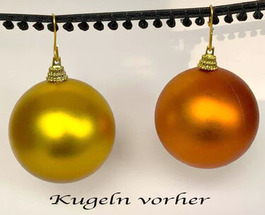 Christbaumkugel HUSSE aus Wolle/Perlen/Draht - Basteln